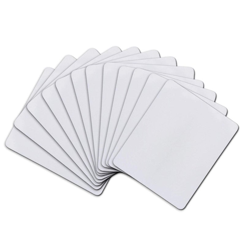 A-SUB Sublimation Mouse Pad Blank Rectangular Blanks 12 pcs for Sublimation Transfer Heat Press Printing Crafts 24x20x0.2cm White - Image 1